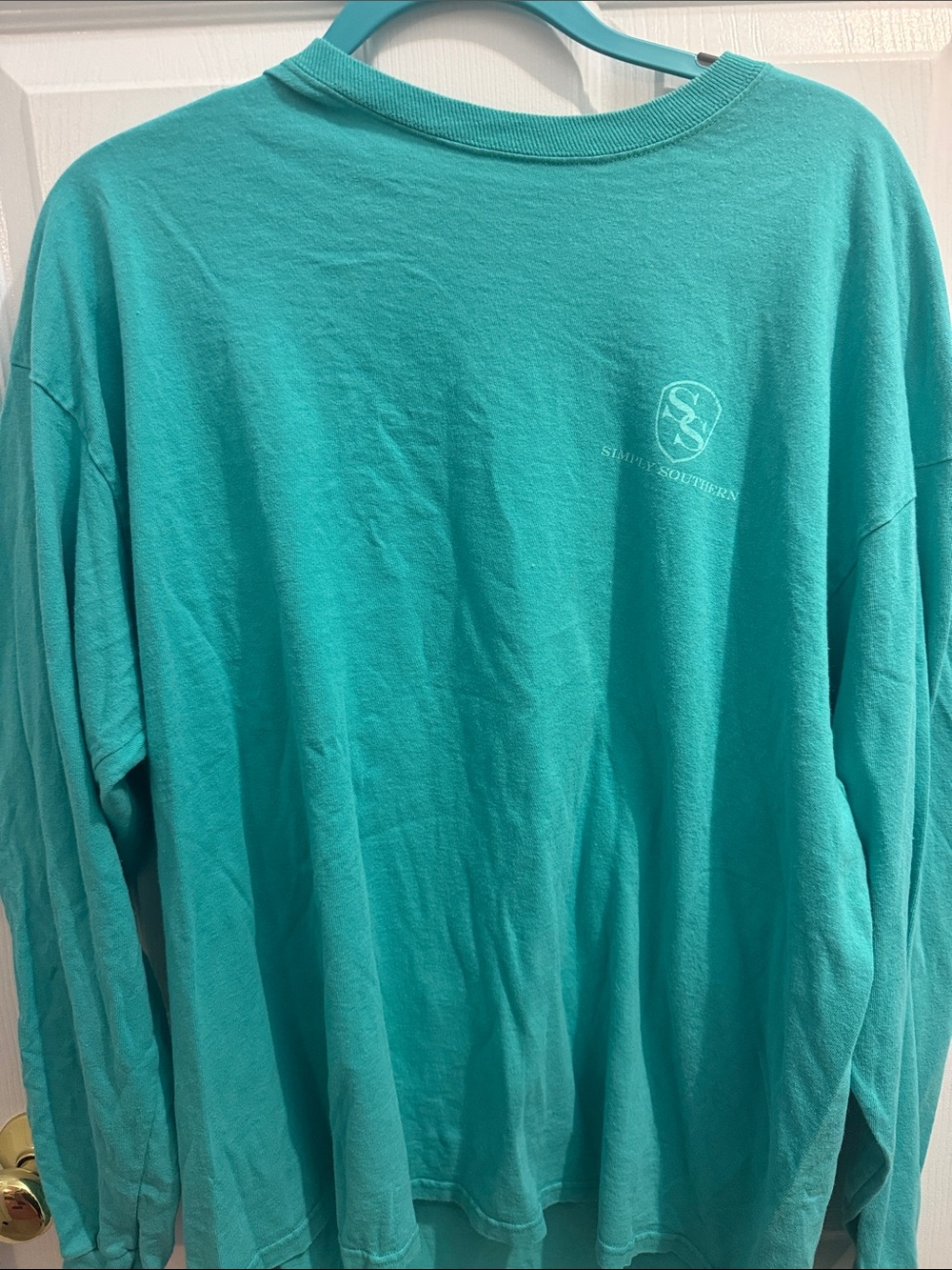 Simply Southern Long Sleeve Shirt in Teal Green
